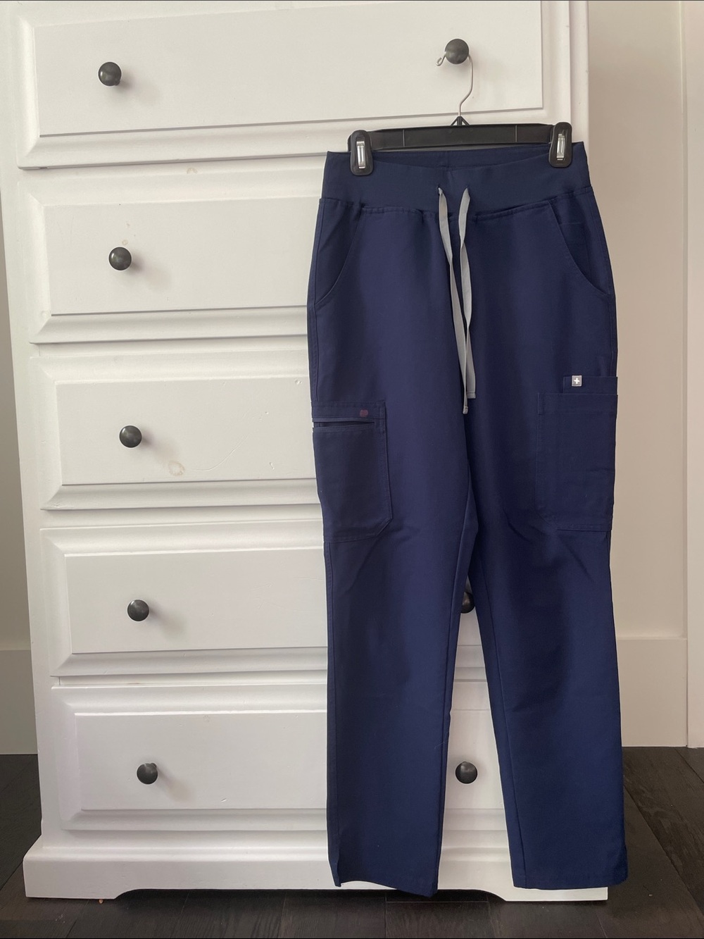 FIGS Women's Yola High-Rise Slim Scrub Pants in Navy